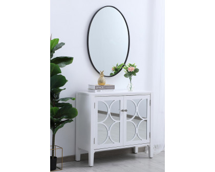 Elegant Wall Mirror - Black, L 34" (MR4624BK)