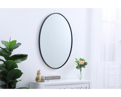 Elegant Wall Mirror - Black, L 34" (MR4624BK)