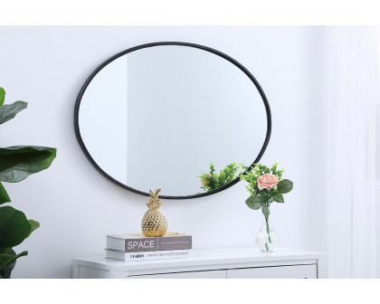 Elegant Wall Mirror - Black, L 34" (MR4624BK)