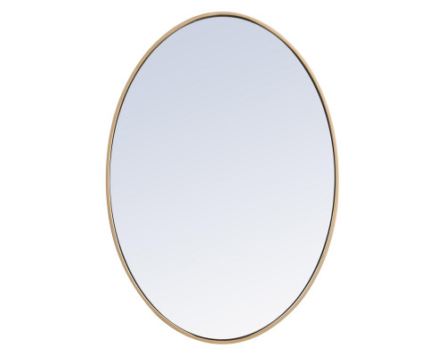 Elegant Wall Mirror - Brass, L 34" (MR4624BR)