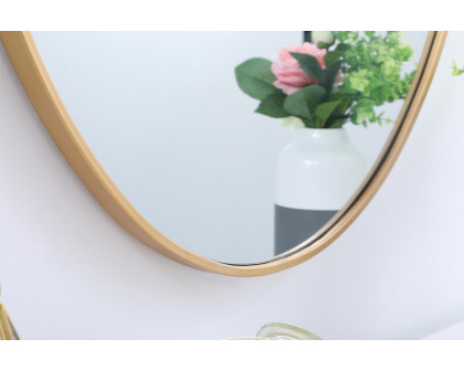 Elegant Wall Mirror - Brass, L 34" (MR4624BR)