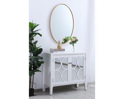 Elegant Wall Mirror - Brass, L 34" (MR4624BR)