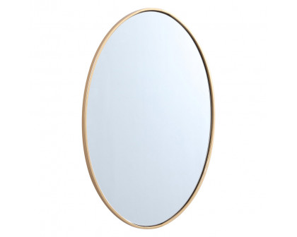 Elegant Wall Mirror - Brass, L 34" (MR4624BR)