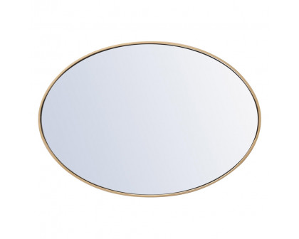 Elegant Wall Mirror - Brass, L 34" (MR4624BR)