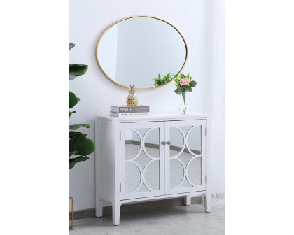 Elegant Wall Mirror - Brass, L 34" (MR4624BR)