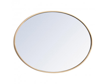 Elegant Wall Mirror - Brass, L 34" (MR4624BR)