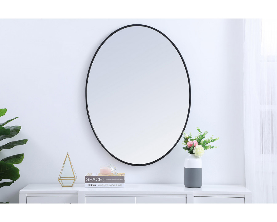 Elegant Wall Mirror - Black, L 40" (MR4630BK)