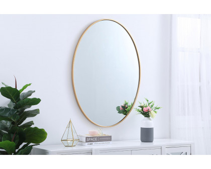 Elegant Wall Mirror - Brass, L 40" (MR4630BR)