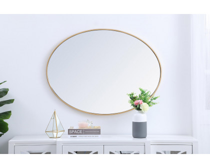 Elegant Wall Mirror - Brass, L 40" (MR4630BR)