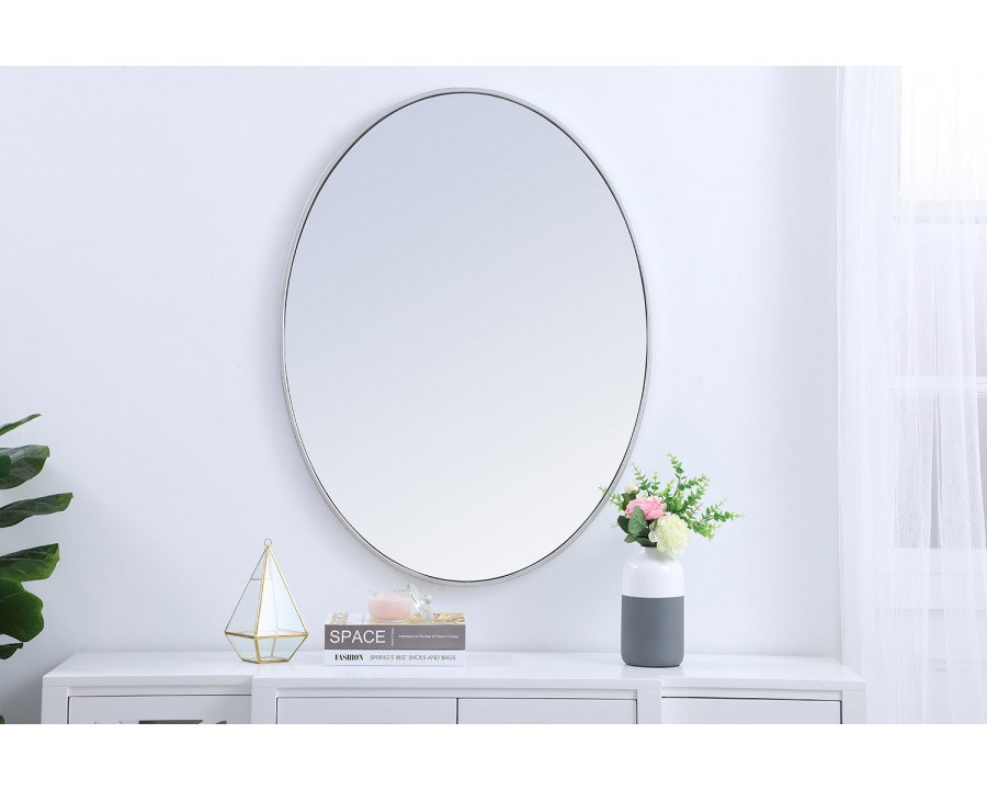 Elegant Wall Mirror - Silver, L 40" (MR4630S)