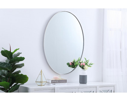 Elegant Wall Mirror - Silver, L 40" (MR4630S)