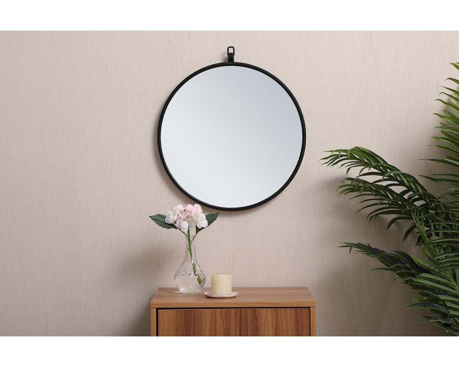 Elegant Wall Mirror - Black, L 18" (MR4718BK)