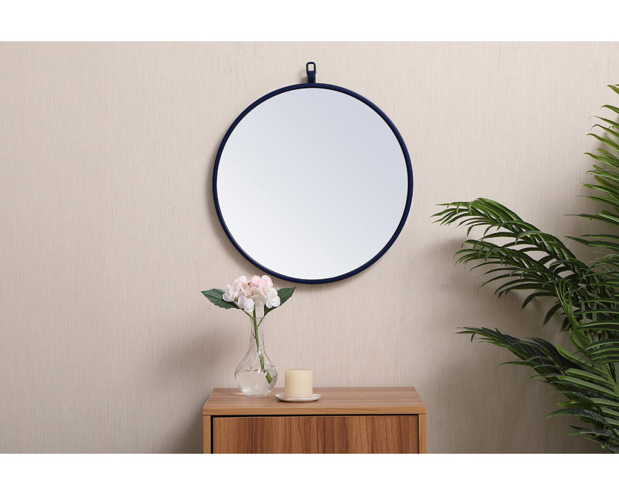 Elegant Wall Mirror - Blue, L 18" (MR4718BL)