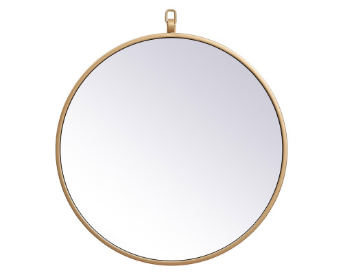 Elegant Wall Mirror - Brass, L 18" (MR4718BR)