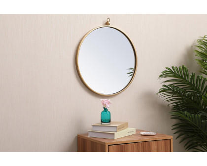 Elegant Wall Mirror - Brass, L 18" (MR4718BR)