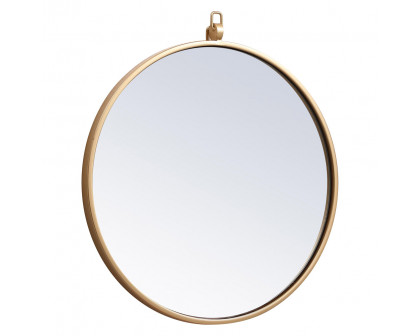 Elegant Wall Mirror - Brass, L 18" (MR4718BR)