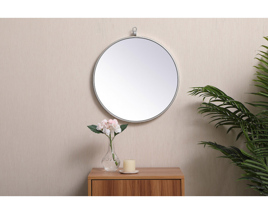 Elegant Wall Mirror - Silver, L 18" (MR4718S)