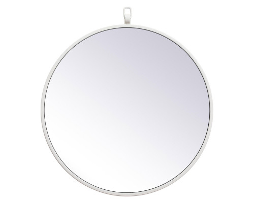 Elegant Wall Mirror - White, L 18" (MR4718WH)