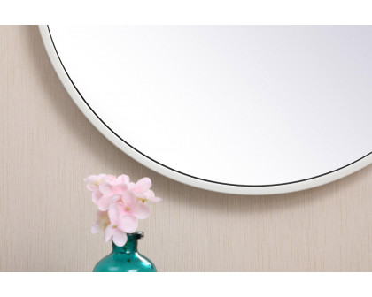 Elegant Wall Mirror - White, L 18" (MR4718WH)