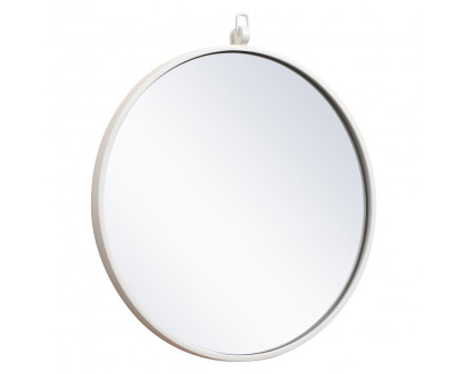 Elegant Wall Mirror - White, L 18" (MR4718WH)