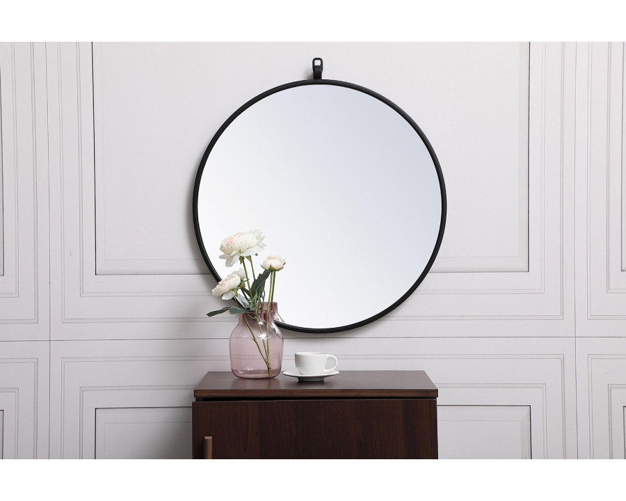 Elegant Wall Mirror - Black, L 21" (MR4721BK)