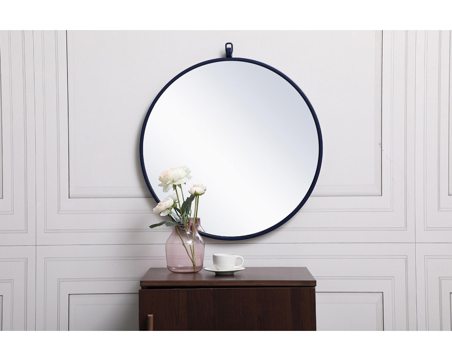 Elegant Wall Mirror - Blue, L 21" (MR4721BL)