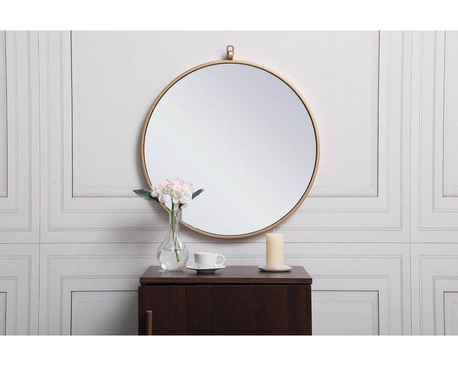 Elegant Wall Mirror - Brass, L 21" (MR4721BR)