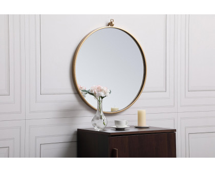 Elegant Wall Mirror - Brass, L 21" (MR4721BR)