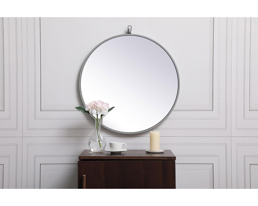 Elegant Wall Mirror - Gray, L 21" (MR4721GR)