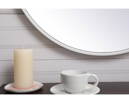 Elegant Wall Mirror - White, L 21" (MR4721WH)