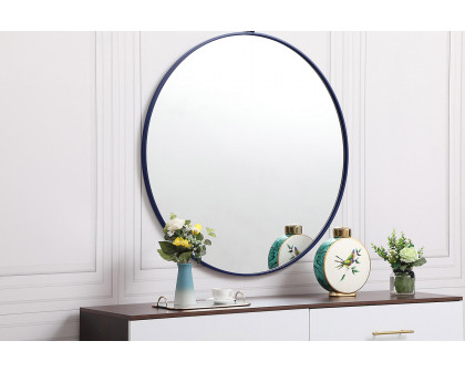 Elegant Wall Mirror - Blue, L 39" (MR4739BL)