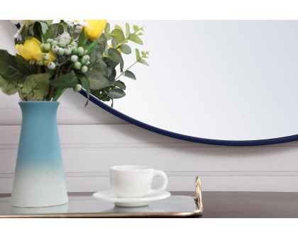 Elegant Wall Mirror - Blue, L 39" (MR4739BL)