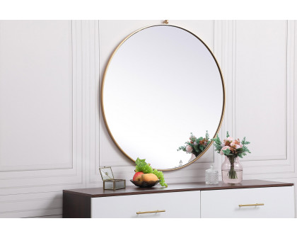 Elegant Wall Mirror - Brass, L 39" (MR4739BR)