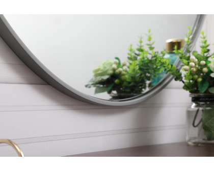 Elegant Wall Mirror - Gray, L 39" (MR4739GR)