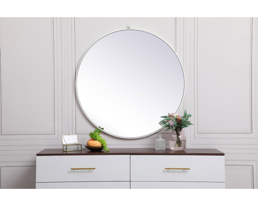 Elegant Wall Mirror - White, L 39" (MR4739WH)