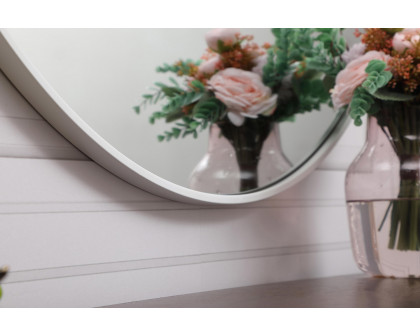 Elegant Wall Mirror - White, L 39" (MR4739WH)