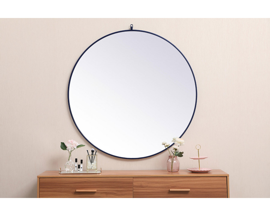 Elegant Wall Mirror - Blue, L 45" (MR4745BL)