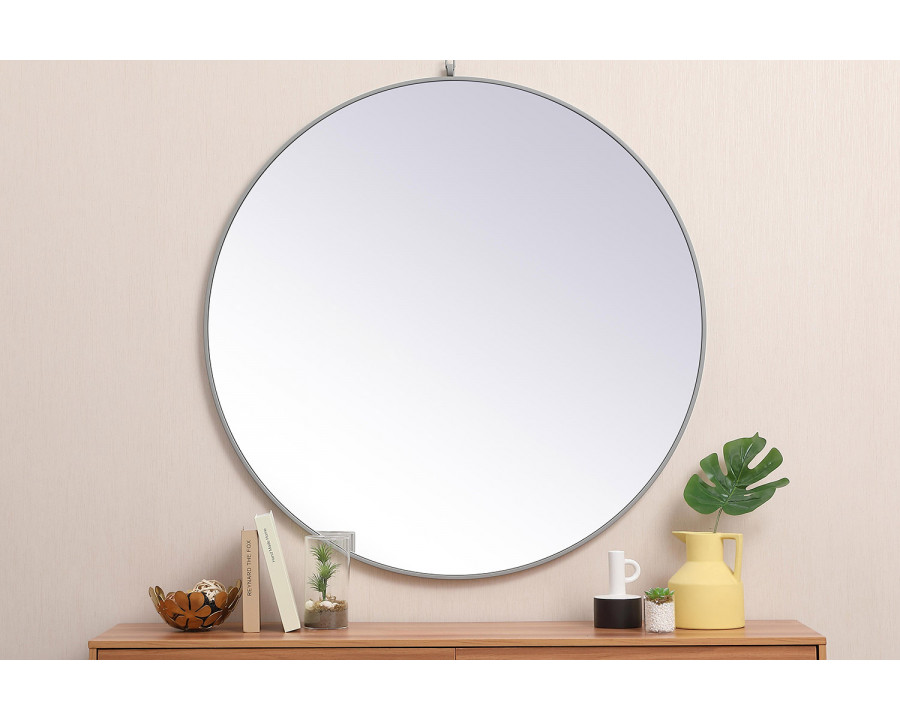 Elegant Wall Mirror - Gray, L 45" (MR4745GR)