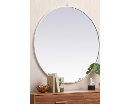 Elegant Wall Mirror - White, L 45" (MR4745WH)