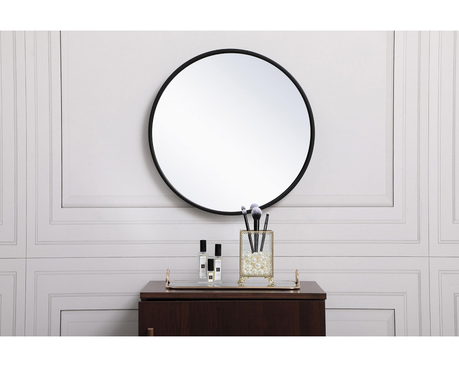 Elegant Wall Mirror - Black, L 18" (MR4818BK)