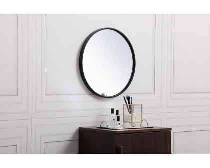 Elegant Wall Mirror - Black, L 18" (MR4818BK)