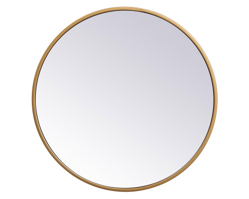 Elegant Wall Mirror - Brass, L 18" (MR4818BR)