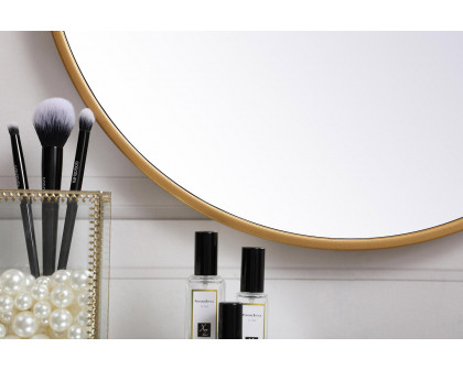 Elegant Wall Mirror - Brass, L 18" (MR4818BR)