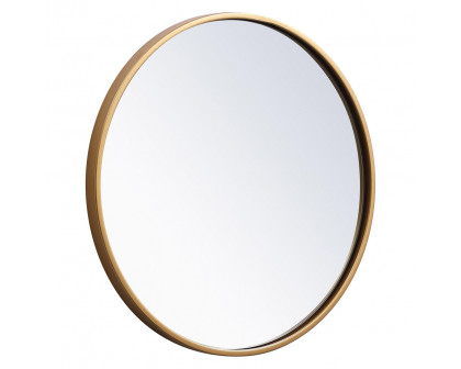 Elegant Wall Mirror - Brass, L 18" (MR4818BR)