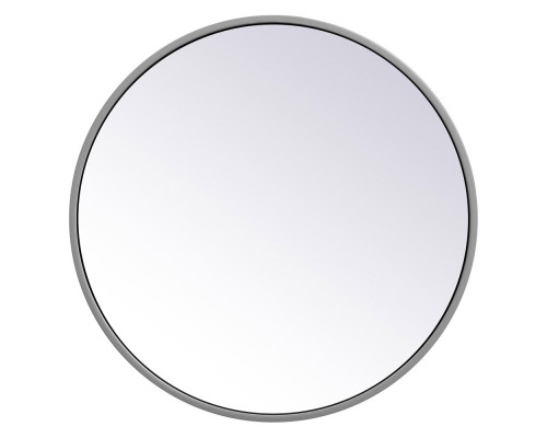 Elegant Wall Mirror - Gray, L 18" (MR4818GR)