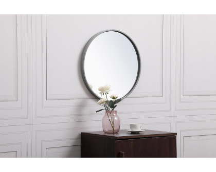 Elegant Wall Mirror - Gray, L 18" (MR4818GR)