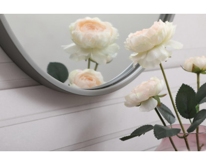 Elegant Wall Mirror - Gray, L 18" (MR4818GR)