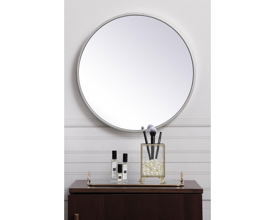 Elegant Wall Mirror - Silver, L 18" (MR4818S)