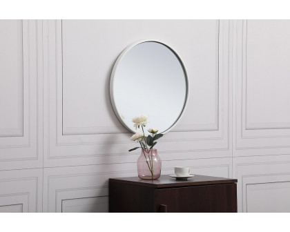 Elegant Wall Mirror - White, L 18" (MR4818WH)