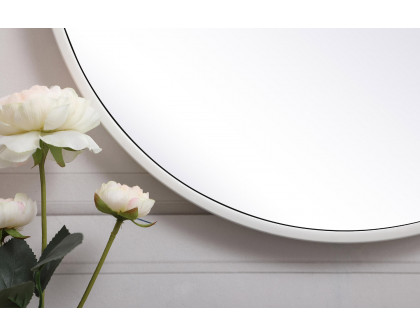 Elegant Wall Mirror - White, L 18" (MR4818WH)